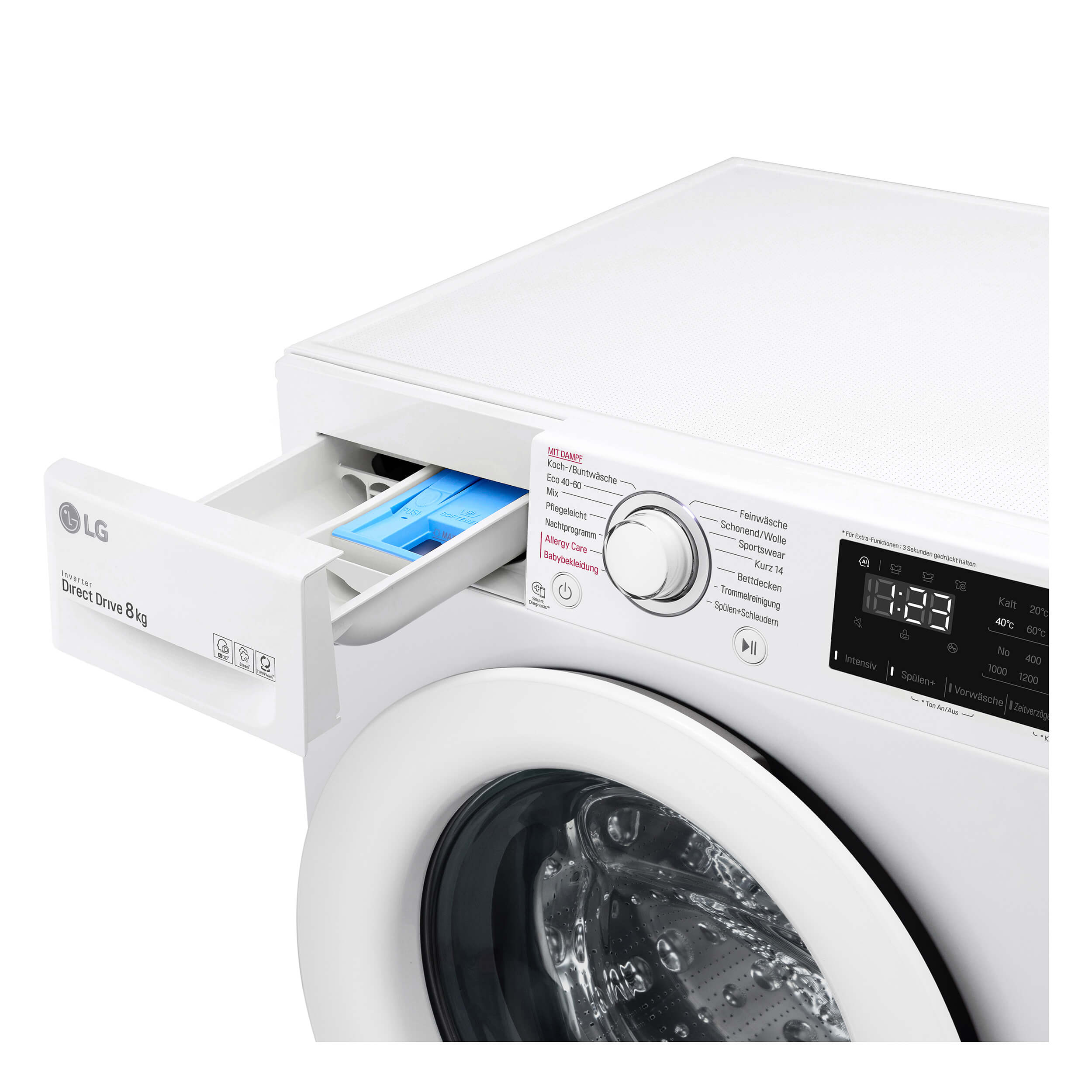 LG F14WM8LN0B Waschmaschine (8 kg, 1360 U/Min., B)