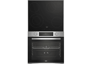 BEKO BBSM12320X, Einbaubackofenset (Elektrokochfeld, A, 72 l)