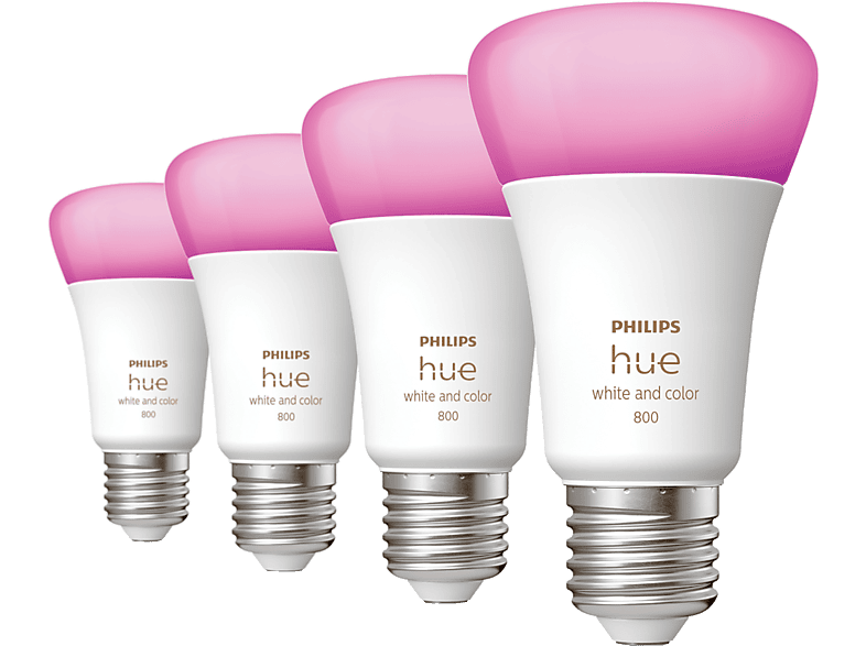 Philips Hue Bluetooth Ledlamp Wit En Gekleurd Licht 4-pack E27 (32840200)