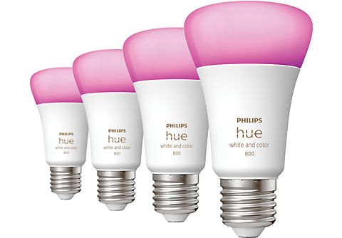 PHILIPS HUE Ampoule Smart White and Color E27 9 W - 4 pièces (32840200)