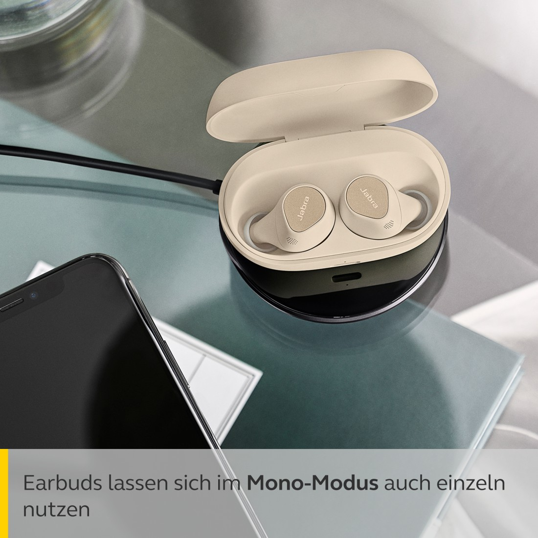 JABRA Elite 7 Pro, mit anpassbarem ANC, In-ear Kopfhörer Bluetooth Gold/Beige