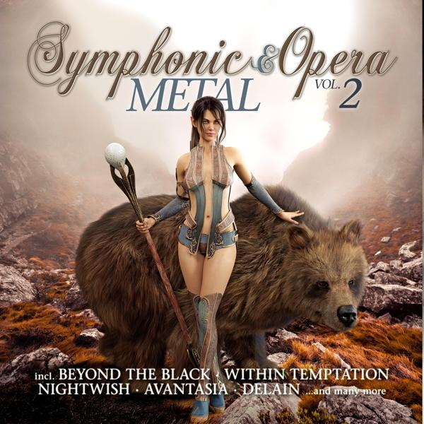 A Symphonic & Opera Metal Vol. 2 album borítója. Egy nő tart egy botot, a háttérben medve.