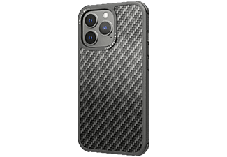 BLACK ROCK Robust Real Carbon - Guscio di protezione (Adatto per modello: Apple iPhone 13 Pro)