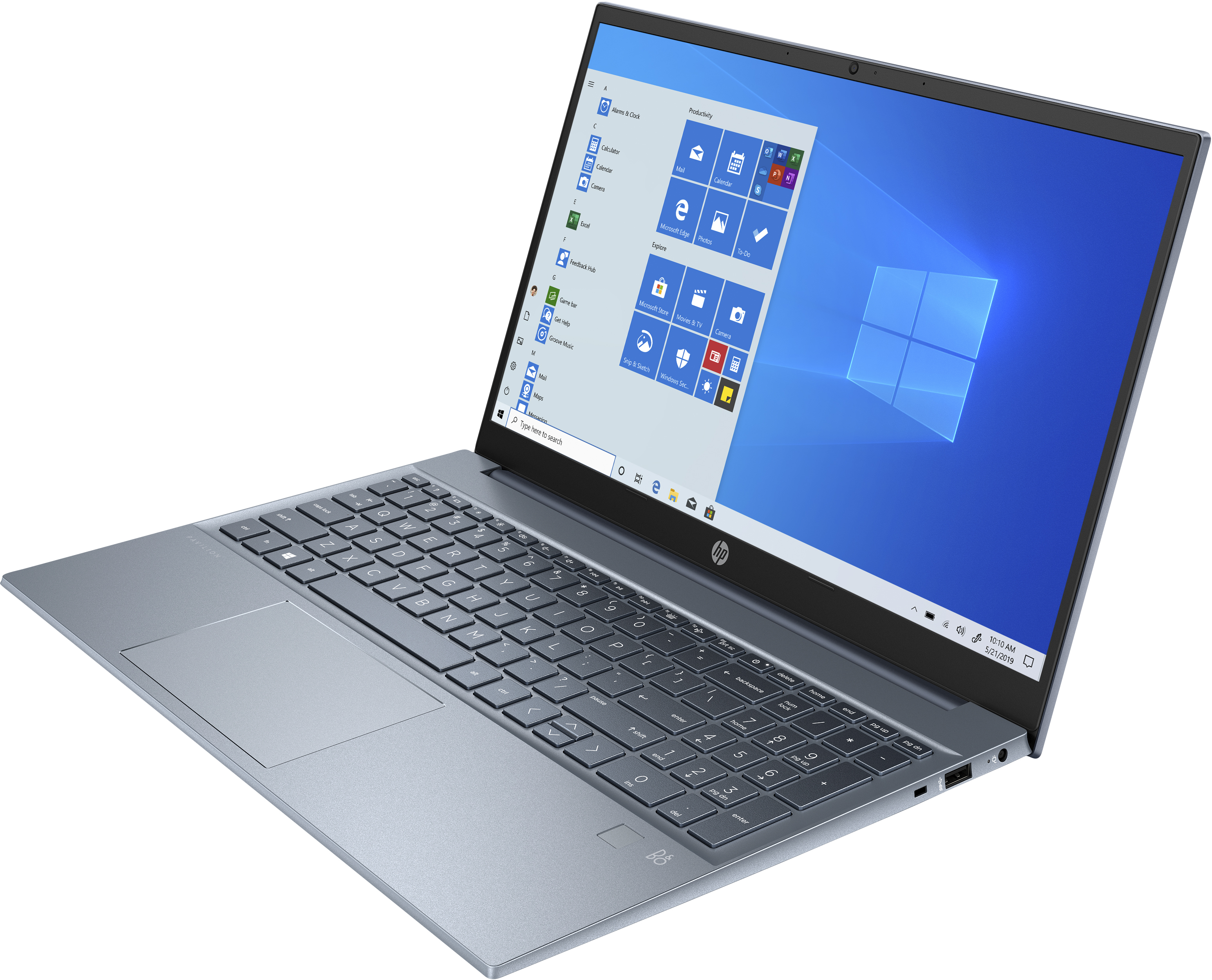 Portátil - HP 15-eh1003ns, 15.6" FHD, AMD Ryzen™ 5 5500U, 16 GB, 1 TB SSD,Gráficos AMD Radeon™, W10, Azul Nube