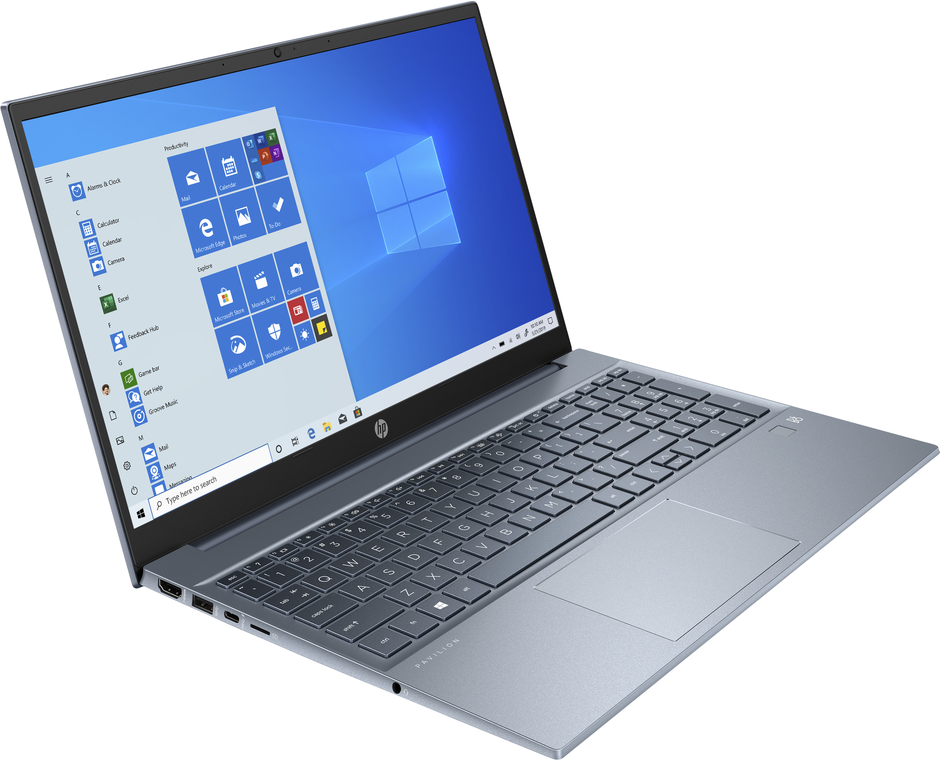 Portátil - HP 15-eh1003ns, 15.6" FHD, AMD Ryzen™ 5 5500U, 16 GB, 1 TB SSD,Gráficos AMD Radeon™, W10, Azul Nube
