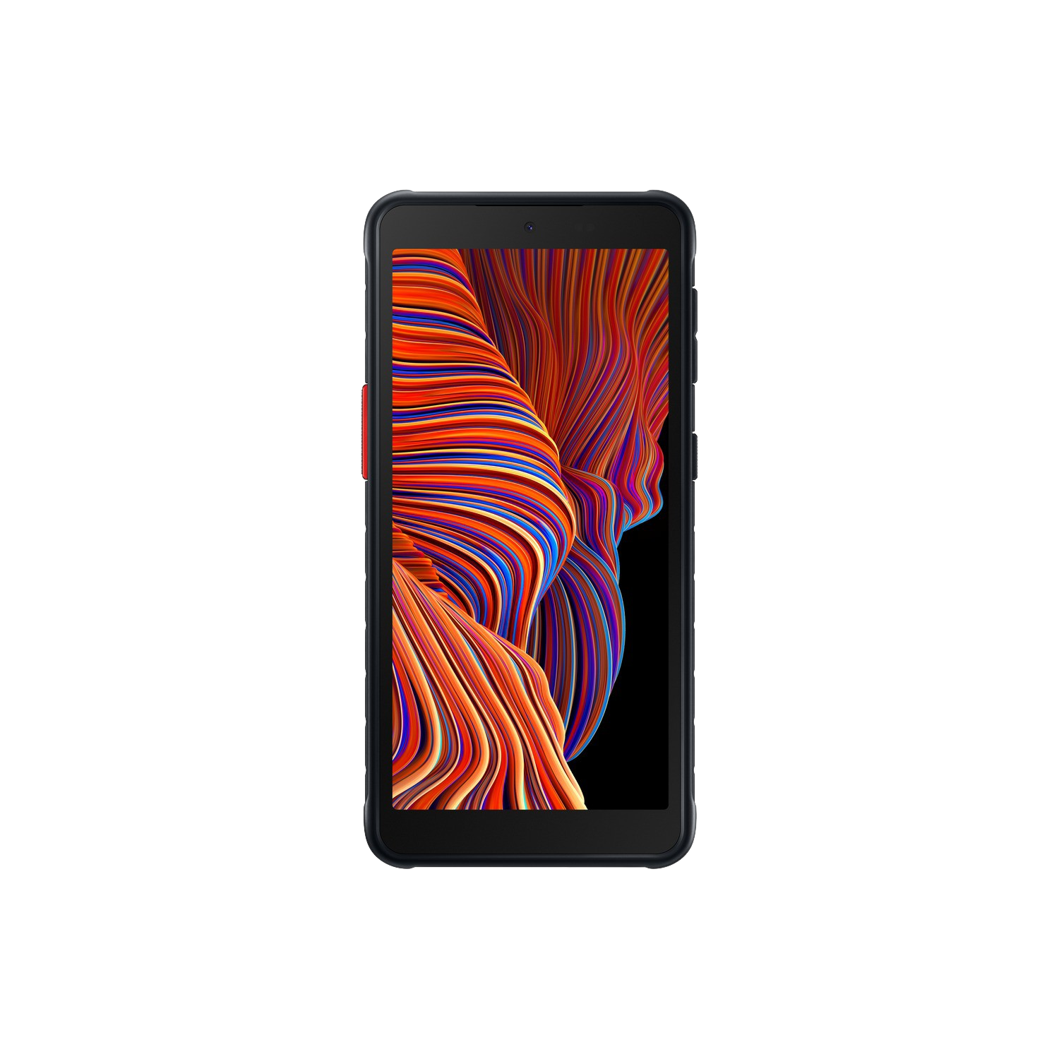 Smartphone con un fondo abstracto y colorido en su pantalla.