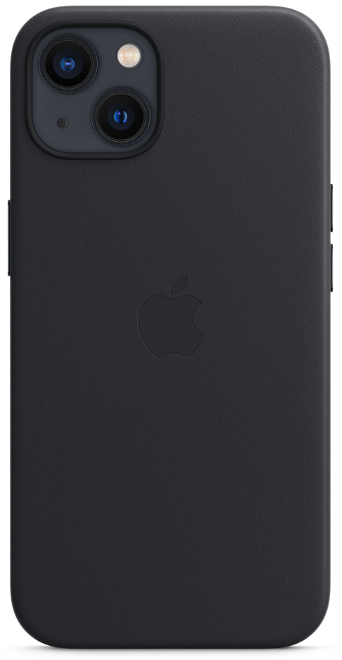 Zwarte iPhone-hoes met Apple-logo. De hoes is glad en bedekt de achterkant van de telefoon.