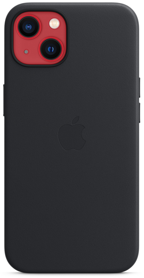 Zwarte iPhone-hoes met zichtbare camera en Apple-logo op de achterkant.