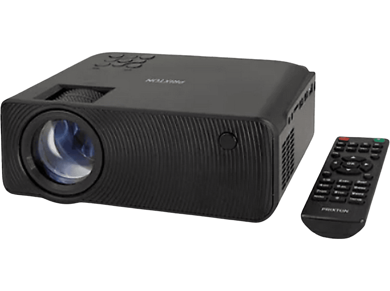 Proyector - Prixton Cinema Deluxe, 7.000 lúmenes, Conexión HDMI, Full HD, WiFi, Pantalla LCD 4.41", Negro