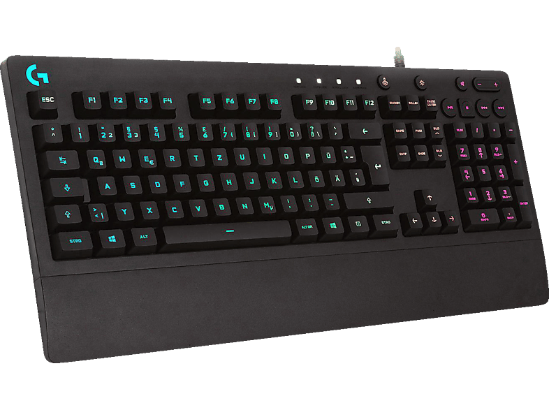 LOGITECH G213 Prodigy Gaming, Tastatur, Rubberdome, kabelgebunden, Schwarz