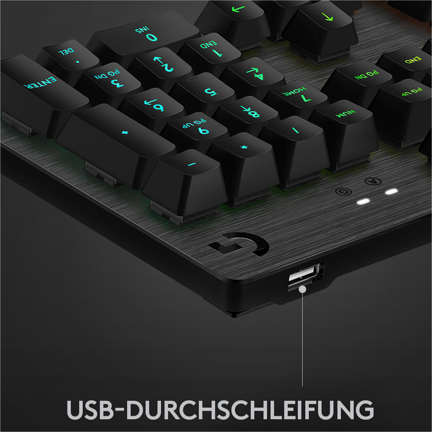 Gaming Kohle Linear, G kabelgebunden, Romer Logitech LOGITECH G513 Mechanisch, Gaming-Tastatur, kabellose,