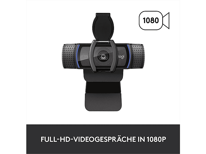 Logitech C920s HD Pro Full HD-Webcam 1920 x 1080 Pixel, 1280 x 720 Pixel Klemm-Halterung — Foto 3 von 6