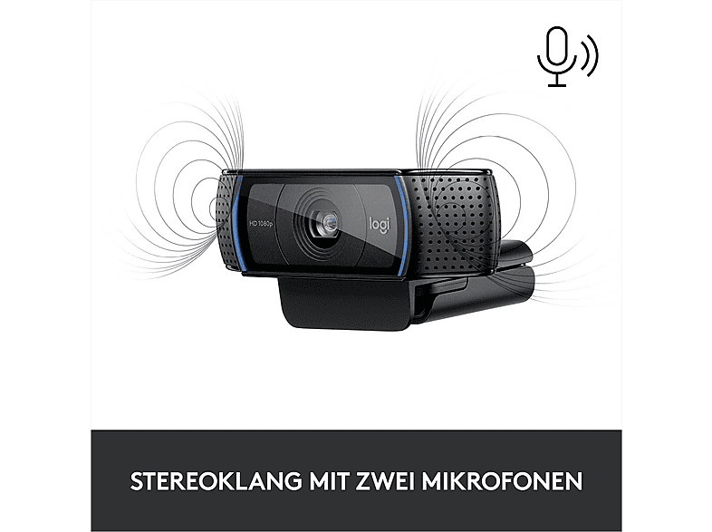 Logitech C920s HD Pro Full HD-Webcam 1920 x 1080 Pixel, 1280 x 720 Pixel Klemm-Halterung — Foto 6 von 6