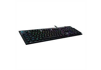 LOGITECH Gaming Tastatur G815 Lightsync RGB, Mechanisch, GL Clicky, USB, DE, Kabelgebunden, Schwarz