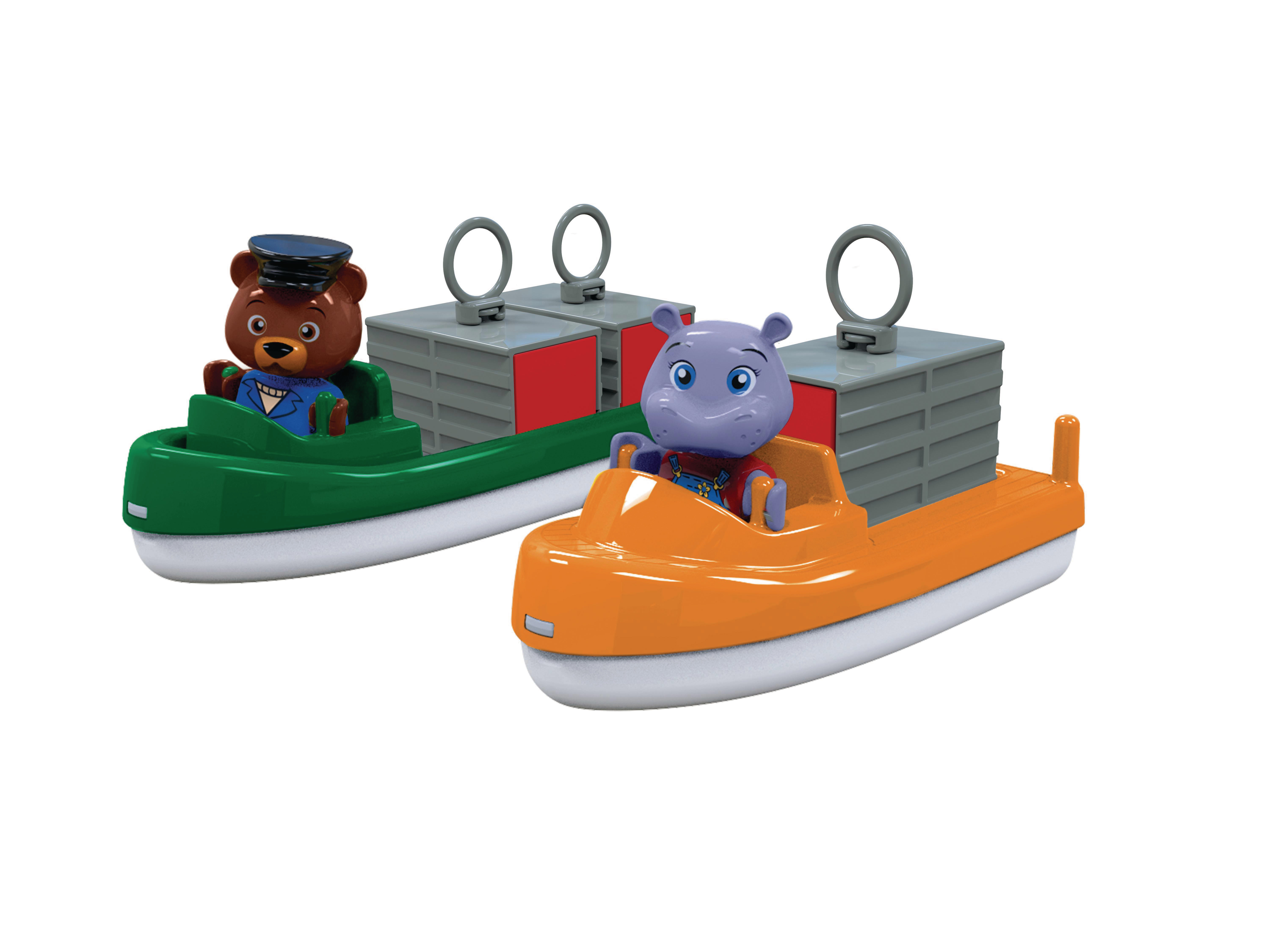 Transportboot & BIG Mehrfarbig AquaPlay Wasserspielzeugset Container-