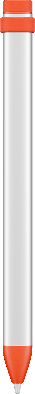 Weiß-oranger Marker, isoliert auf schwarzem Hintergrund.
