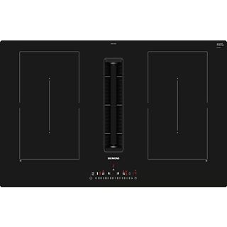 SIEMENS ED811FQ15E - Plan de cuisson à induction avec hotte aspirante intégrée (Noir)