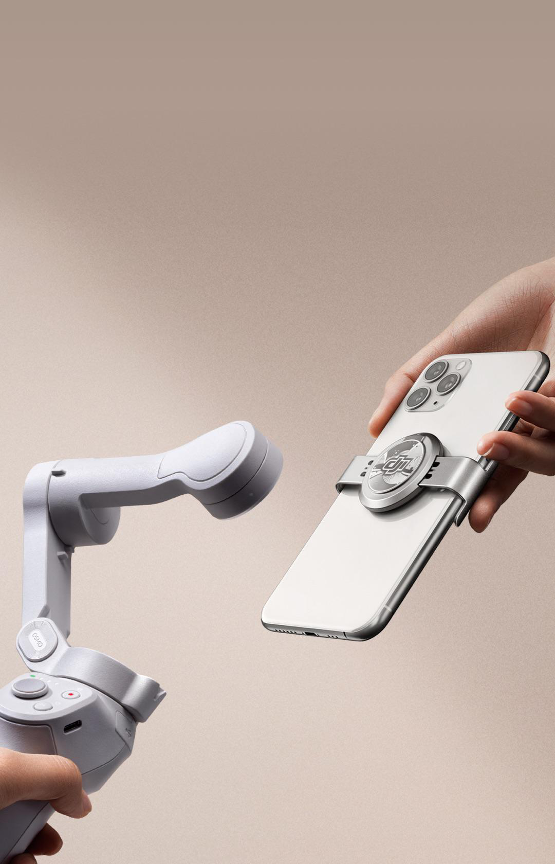 DJI OM 4 SE Stabilisator, Hellgrau