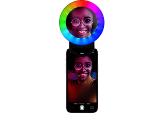 CELLULARLINE Selfie Ring Pocket - LED-Ringlicht (Schwarz)