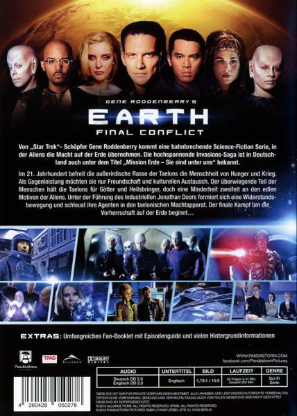 Filmcover für Earth: Final Conflict mit Besetzung und Show-Details.