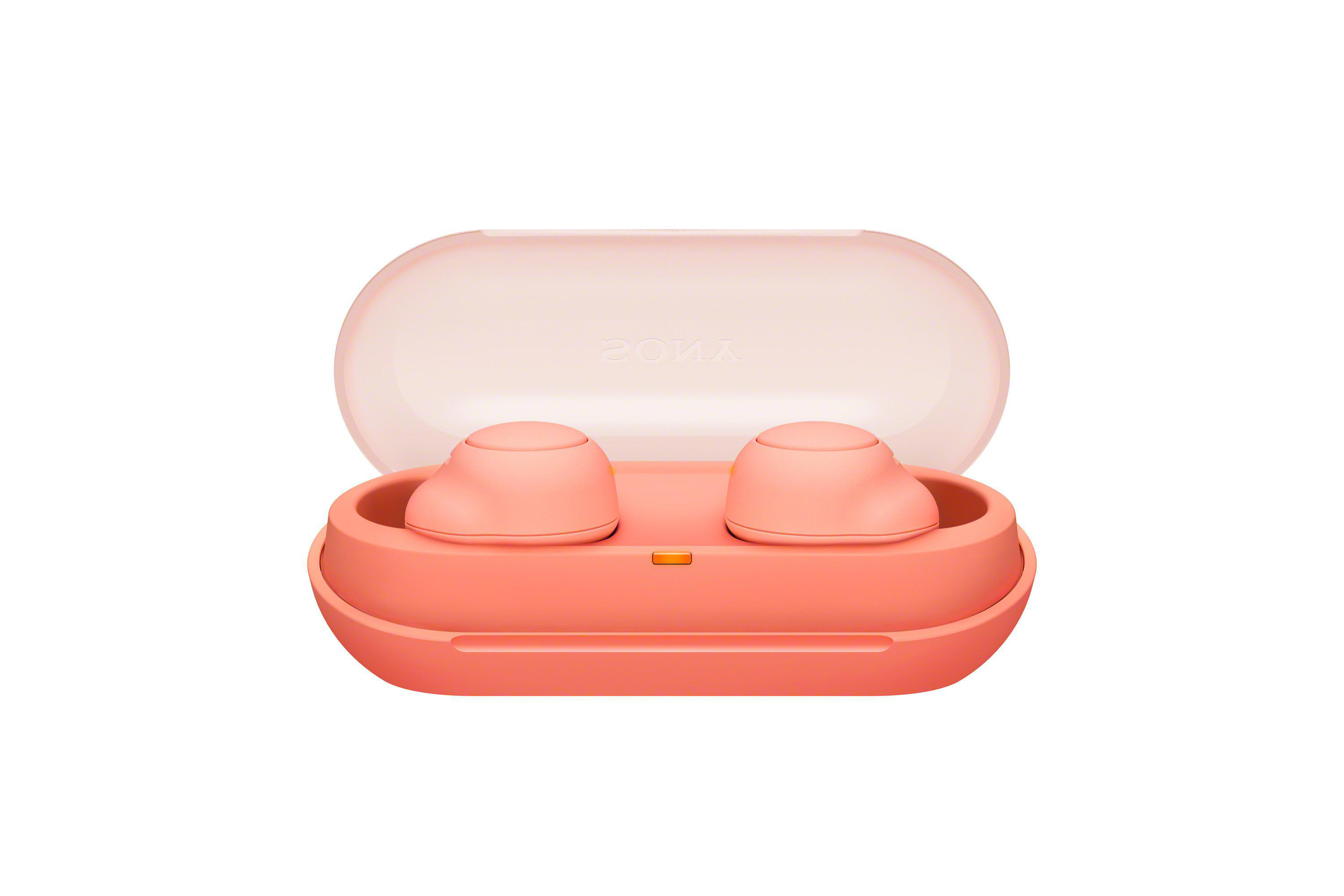 In-ear SONY Earbuds, Kopfhörer Bluetooth WF-C500 Orange Ladeetui,