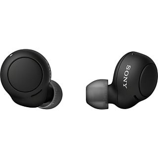 Auricular True Wireless - Sony WFC500B,  Carga rápida, Autonomía 20h, Google Assistant, Siri, Con funda, Bluetooth, IPX4, Cascos inalámbricos, Negro