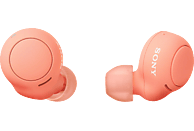 Auricular True Wireless - Sony WFC500D,  Carga rápida, Autonomía 20h, Google Assistant, Siri, Bluetooth, IPX4, Cascos inalámbricos, Naranja
