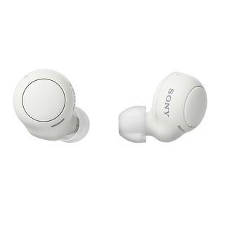 Auricular True Wireless - Sony WFC500W,  Carga rápida, Autonomía 20h, Google Assistant, Siri, Con funda, Bluetooth, IPX4, Cascos inalámbricos, Blanco