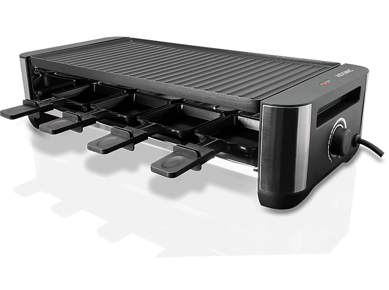 Koenic KRA81421 Raclette 8er Raclette (in Schwarz, für 8 Personen, 1500 Watt)