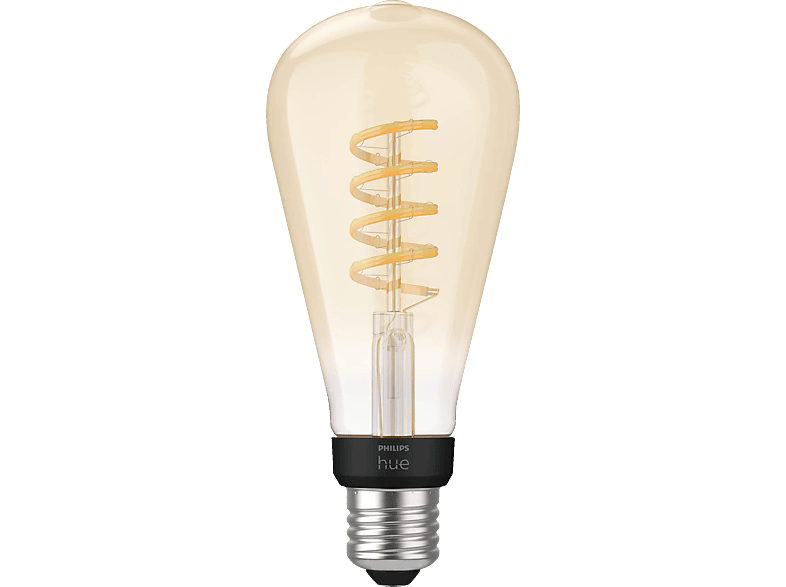 PHILIPS Hue Einzelpack Edison Lampe Giant Ambiance ST72 E27 LED White Warmweiß