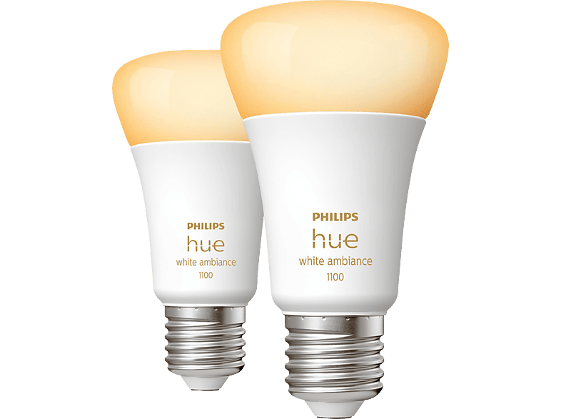 Lampe Ambiance LED PHILIPS 2x1100 Warmweiß Kaltweiß Hue bis Doppelpack E27 White