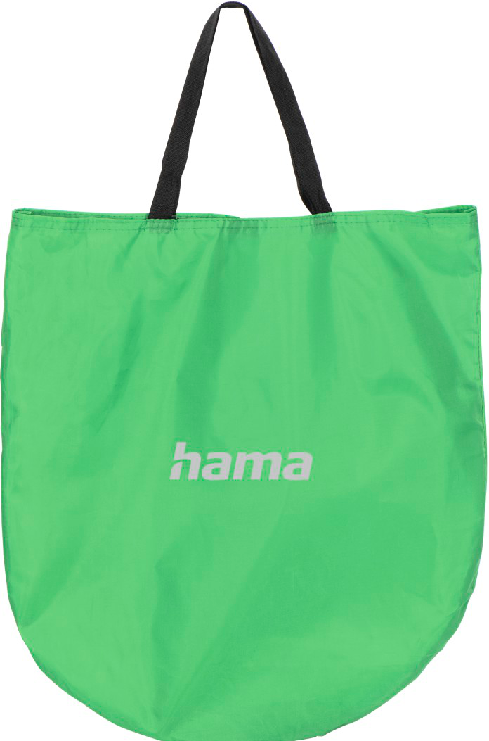 Sac de courses vert Hama avec anses noires.