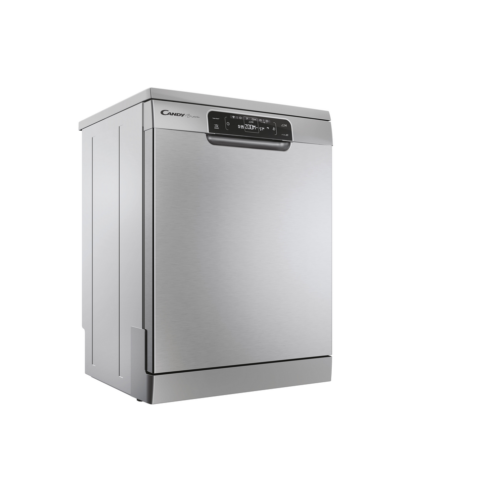 Lavavajillas - Candy Brava CDPMN 4S622PX/E, 16 servicios, 12 programas, 60cm ancho, WIFI, 3a bandeja, Inox