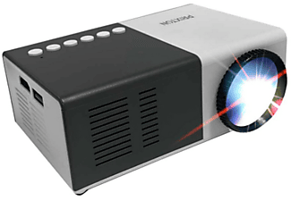 Proyector Prixton Cinema Mini, 900 1080 píxeles, HD, 2xHDMI, USB2.0, MicroSD, Blanco/Negro