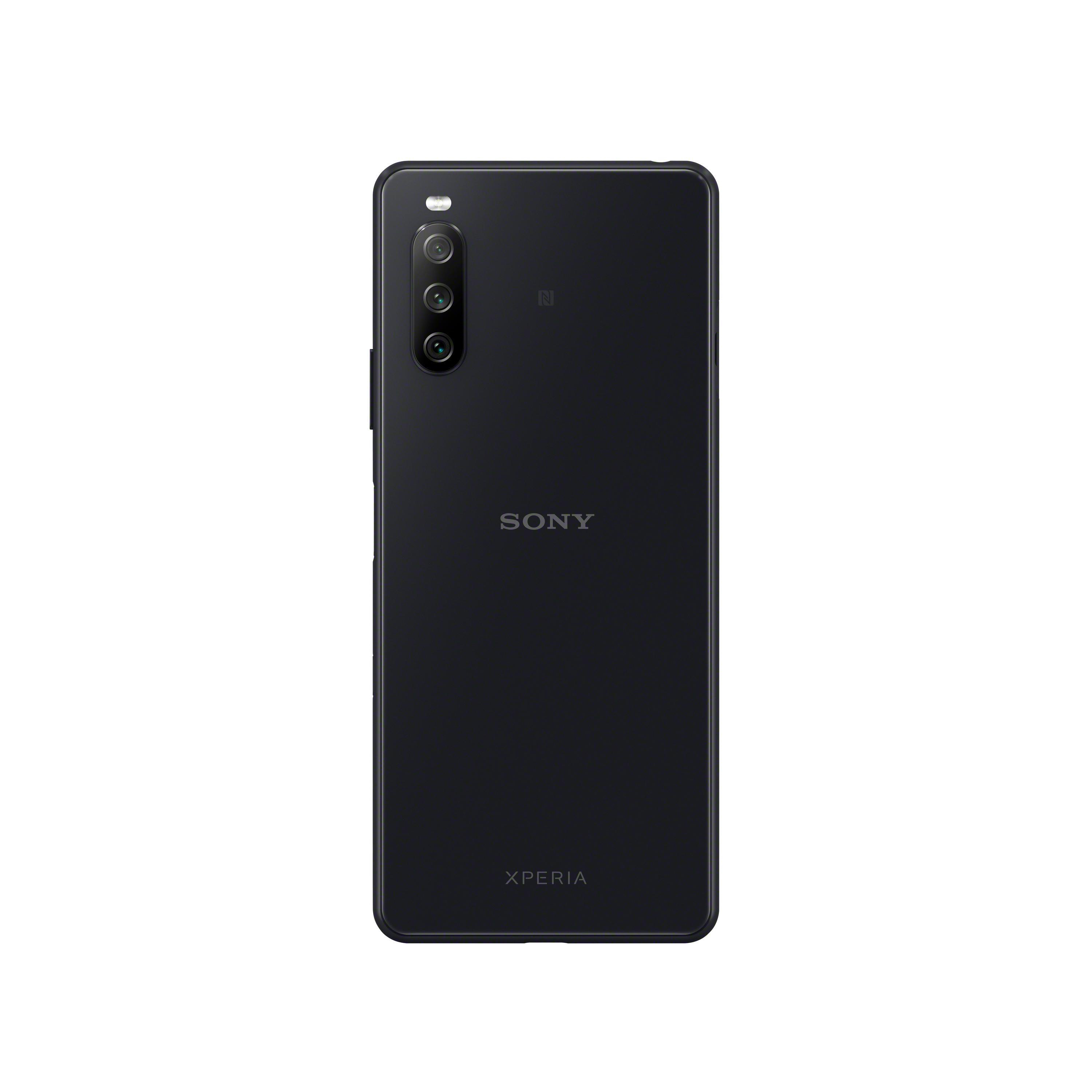 SONY Xperia SIM 5G BT Schwarz + 21:9 GB WH-CH710N Kopfhörer Display Dual 128 III 10