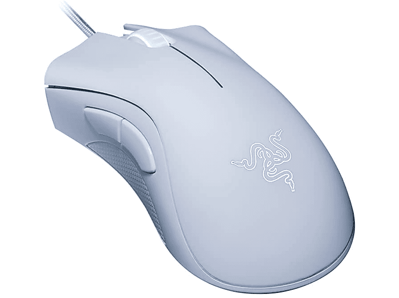 Razer Gaming Maus Deathadder Essential, USB, 6400 dpi, 5-Tasten, 1000Hz, 220IPS/30G, RGB-LED, Weiß — Foto 2 von 4