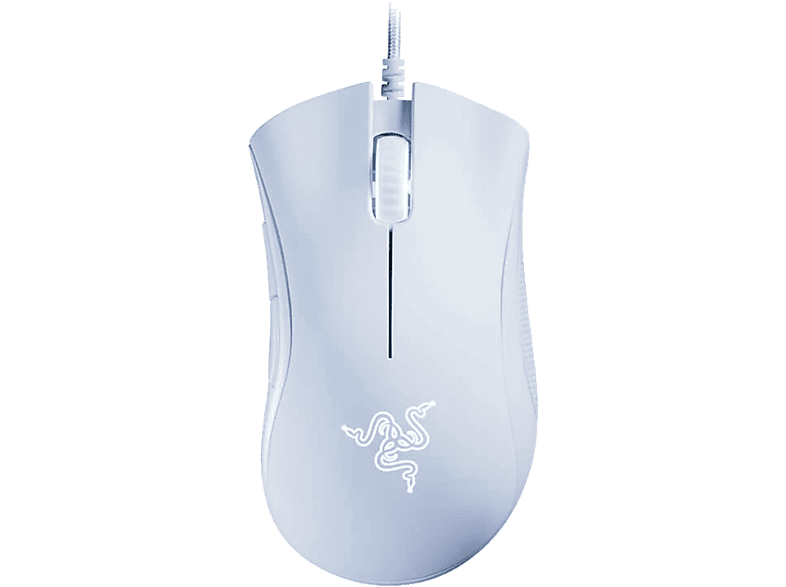 Razer Gaming Maus Deathadder Essential, USB, 6400 dpi, 5-Tasten, 1000Hz, 220IPS/30G, RGB-LED, Weiß