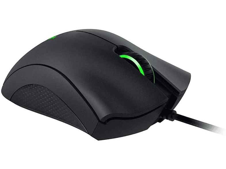 Razer Gaming Maus Deathadder Essential, USB, 6400 dpi, 5-Tasten, 1000Hz, 220IPS/30G, RGB-LED, Schwarz — Foto 4 von 4
