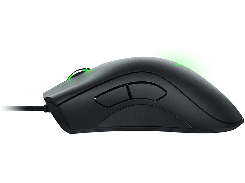 Razer Gaming Maus Deathadder Essential, USB, 6400 dpi, 5-Tasten, 1000Hz, 220IPS/30G, RGB-LED, Schwarz — Foto 3 von 4