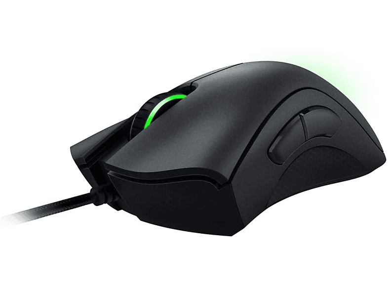 Razer Gaming Maus Deathadder Essential, USB, 6400 dpi, 5-Tasten, 1000Hz, 220IPS/30G, RGB-LED, Schwarz — Foto 2 von 4