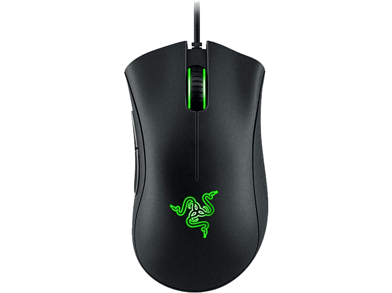 Razer Gaming Maus Deathadder Essential, USB, 6400 dpi, 5-Tasten, 1000Hz, 220IPS/30G, RGB-LED, Schwarz