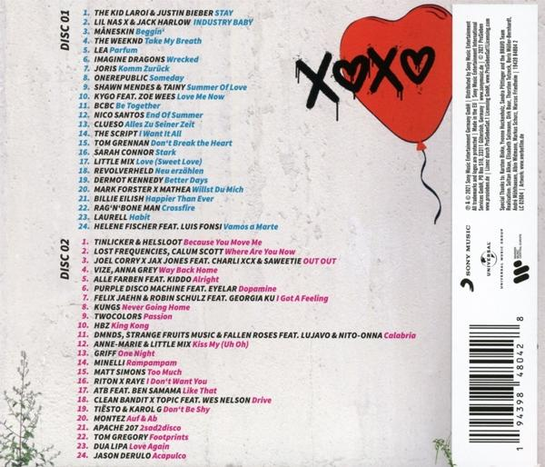 CD-Hülle mit Titelliste und Albumcover.