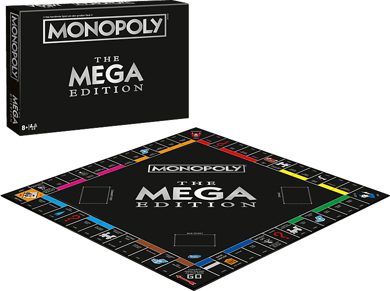 WINNING MOVES Monopoly | Black Mega Edition Gesellschaftsspiel ...