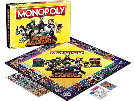 WINNING MOVES Monopoly - My Hero Academia (Französisch) - Brettspiel (Mehrfarbig)