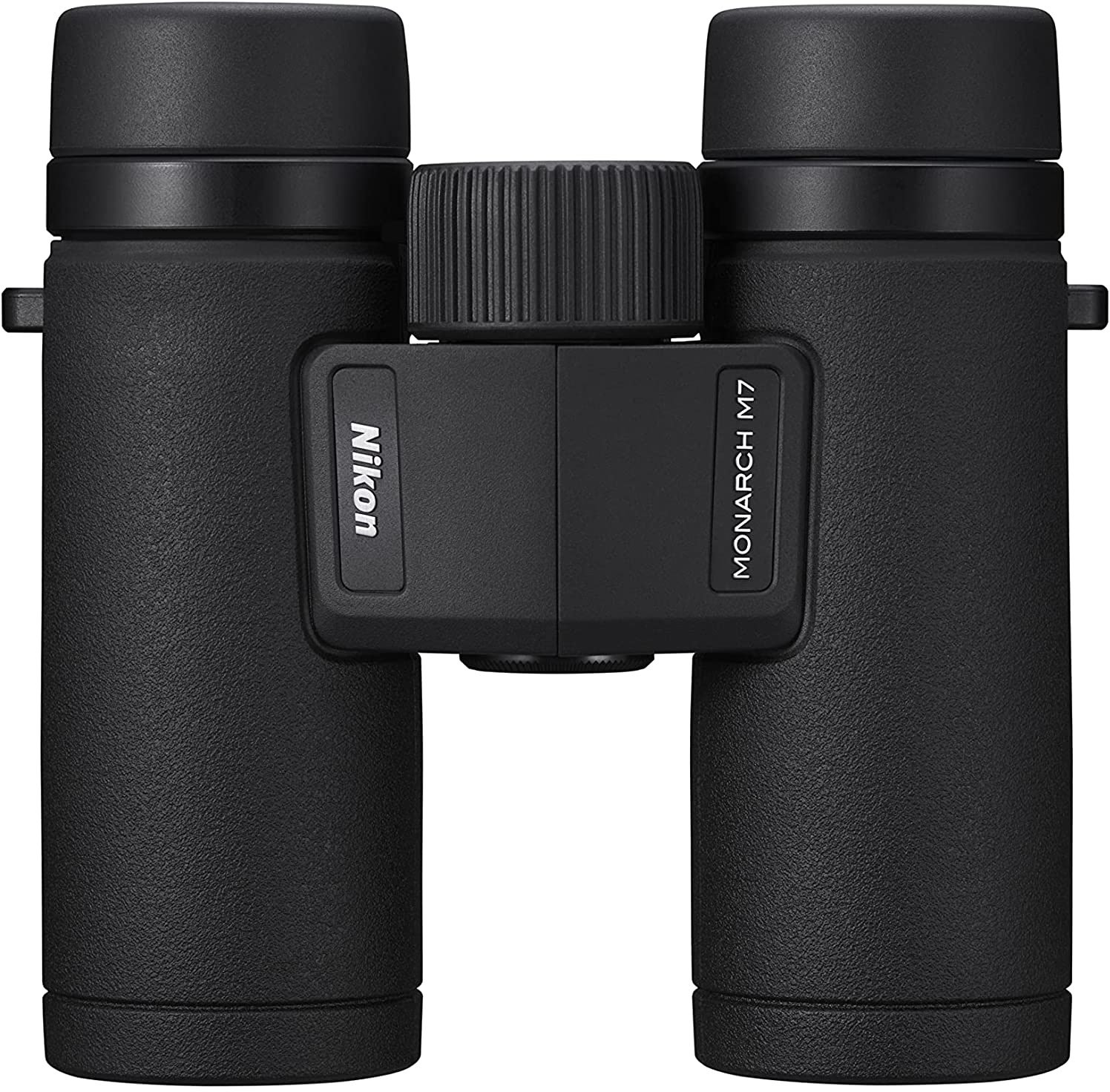Binocolo Nikon Monarch M7 nero, primo piano.
