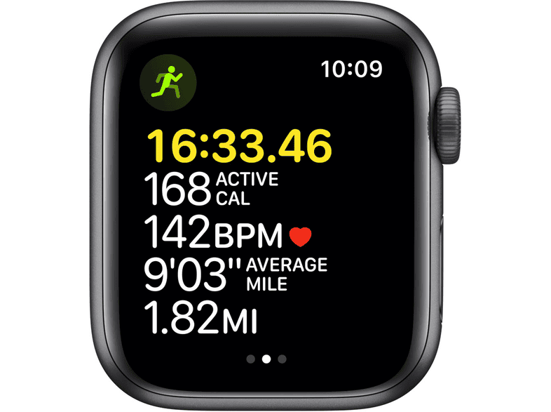 APPLE Watch Series SE - Aluminium kast Spacegrijs 40mm, Sportbandje Zwart  (MKQ13NF/A)