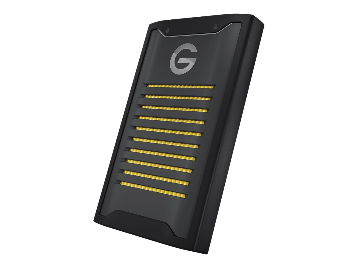 SANDISK PROFESSIONAL G-DRIVE ArmorLock Festplatte, 1 TB SSD, extern, Grau/Gelb
