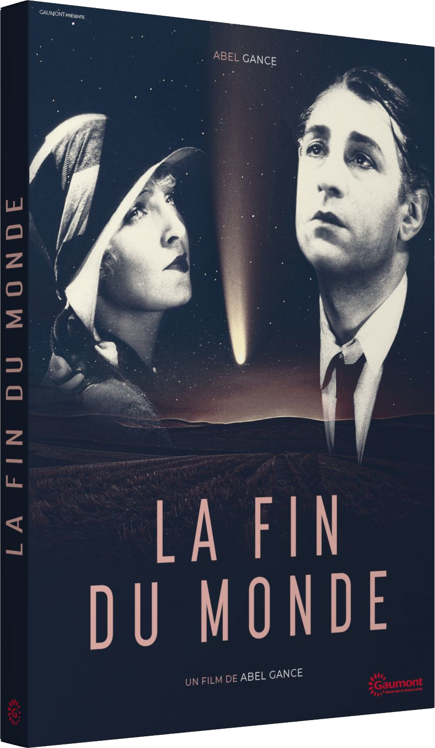 Blu-ray disc cover of the movie 'La Fin Du Monde'. Features actors and a comet in a night sky.