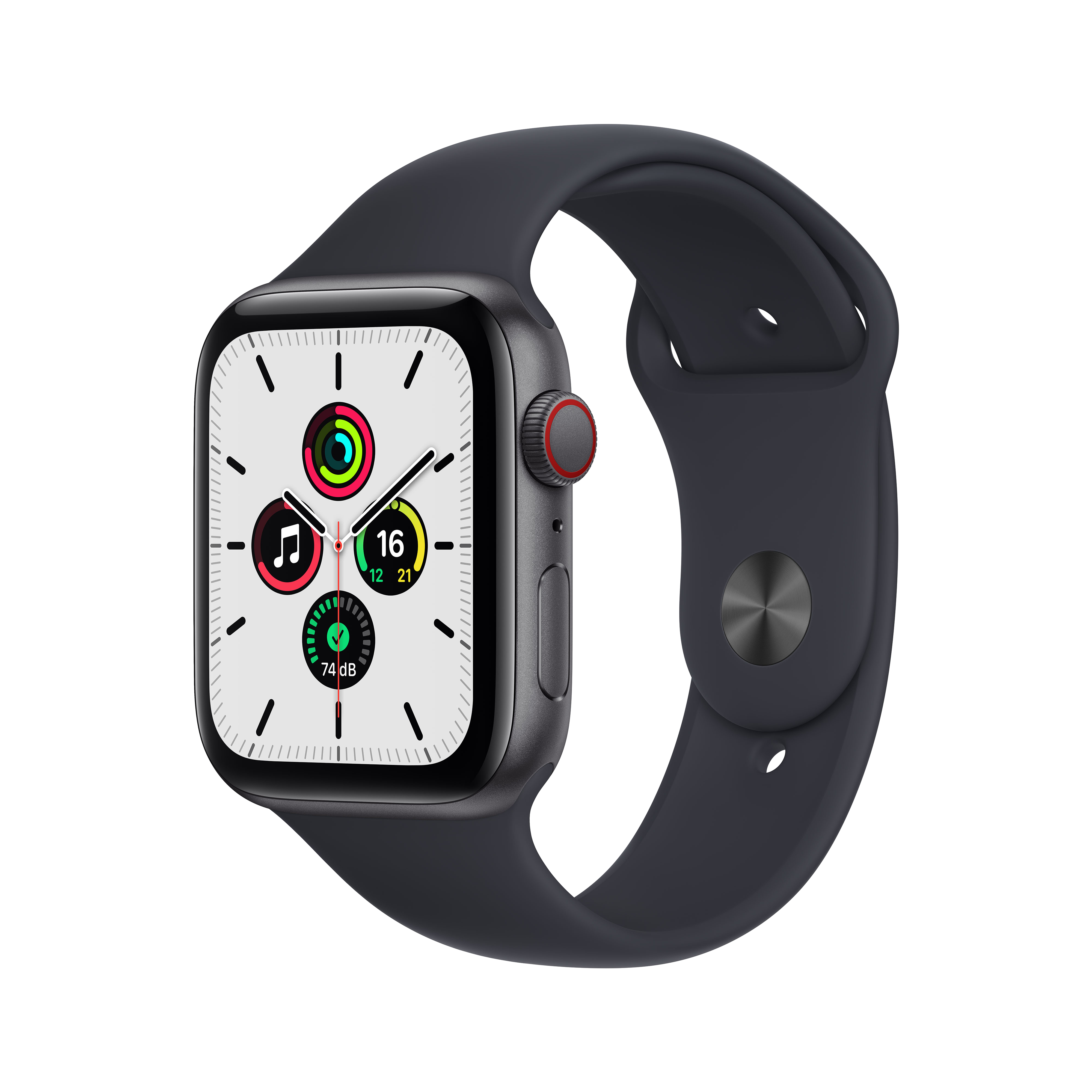 Apple Watch Se gps+cell 44 mm caja aluminio en gris espacial correa deportiva color medianoche 2021 cellular talla 44mm