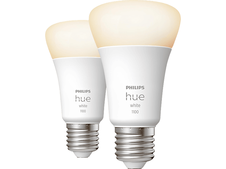 PHILIPS Hue White E27 Doppelpack Warmweiß LED Lampe